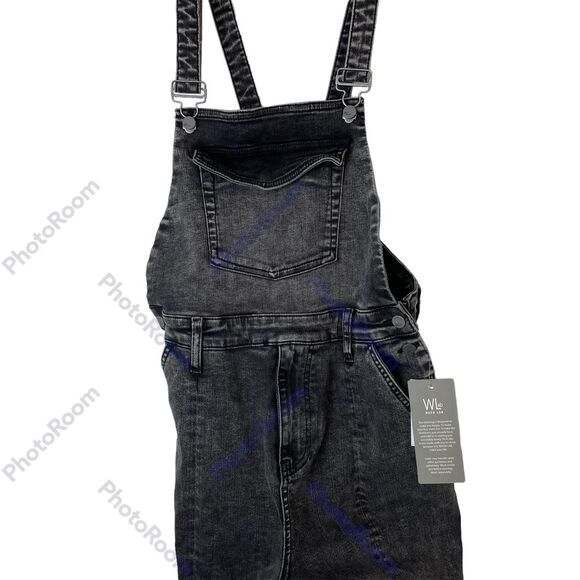Wash Lab Storm Grey Overalls Sz‎ M NWT Wide Legs Rolled Frayed Hem WL1136J - Picture 11 of 16